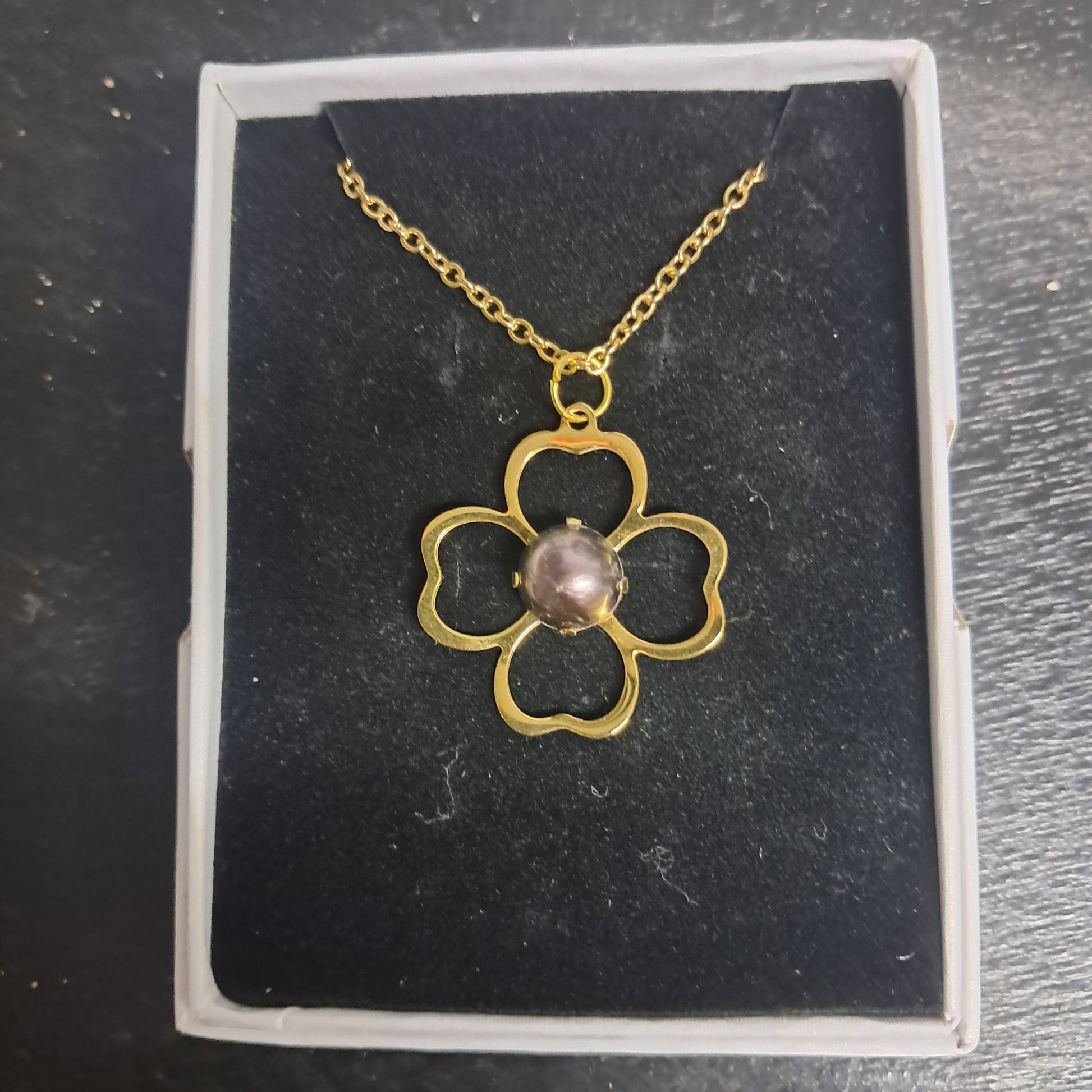 Pendentif inoxydable avec perle de culture de Tahiti