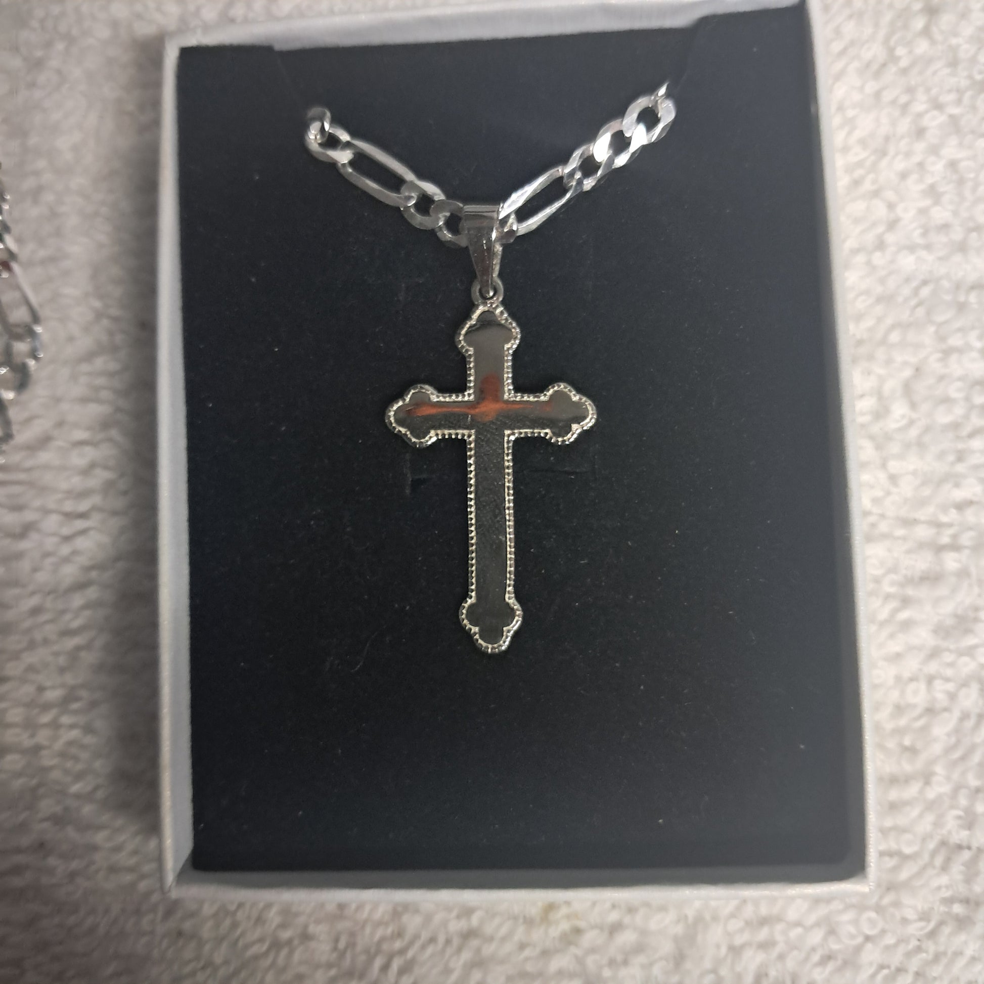 Croix en argent 925 avec chaîne 50cm argent 925